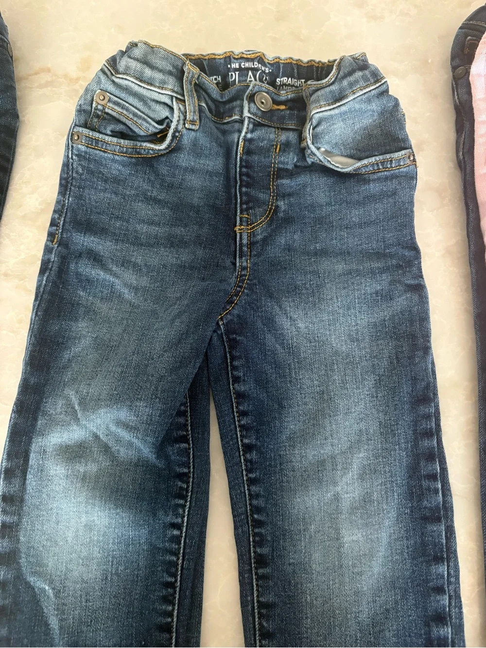 The Children's Place Blue Denim & Black Pull-On Jeans Set